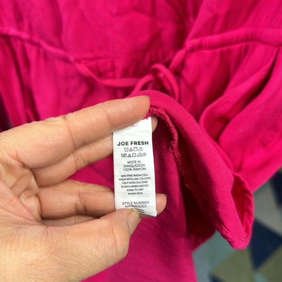 Joe fresh pink dress, 100% rayon - Picture 5 of 8